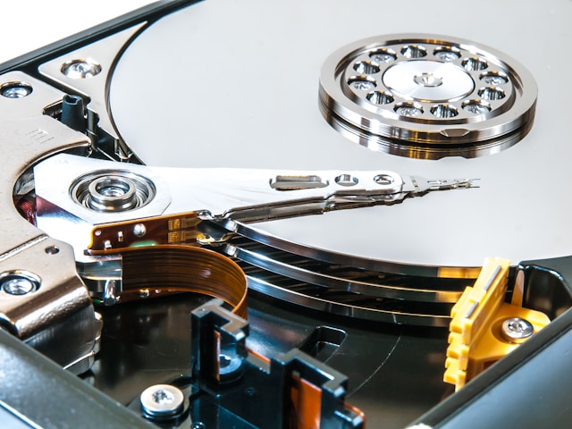 Hard drive assembly showing data recovery services at IT Today in Petone, Lower Hutt